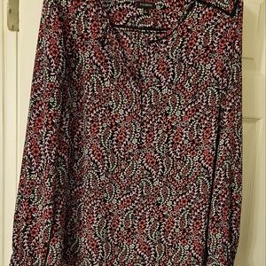 Talbot's Tunic Women's Multicolored Ditzy Floral Blouse.  Size Large.